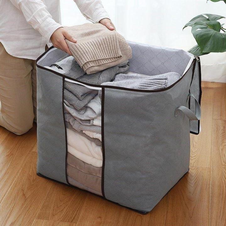 Grey Storage Organizer Bag for Clothes