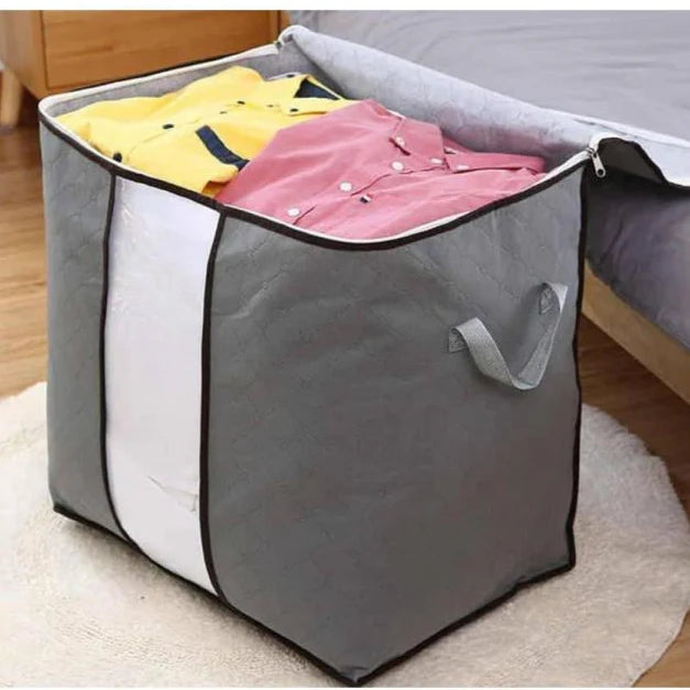 Grey Storage Organizer Bag for Clothes