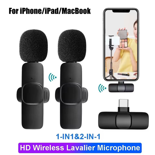 K9 Wireless Lavalier Microphone | ANC | 20m Range, 6H Battery | For iPhone+ Android
