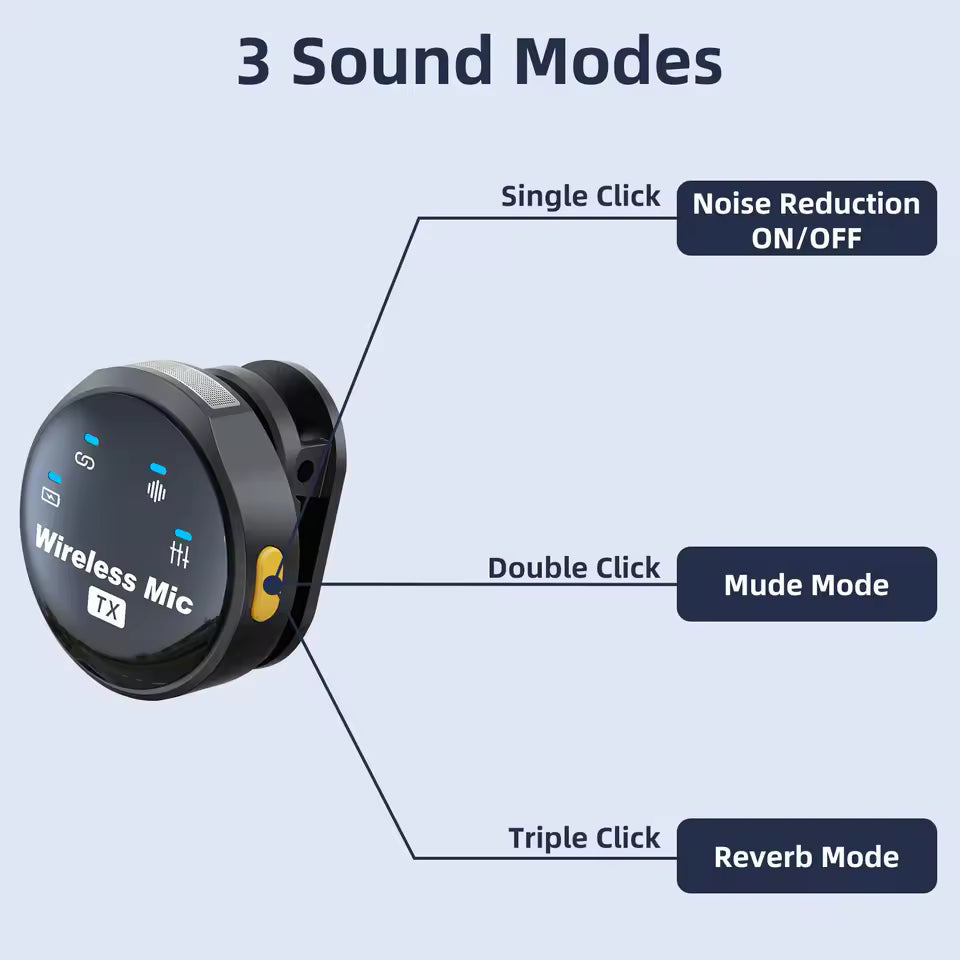 M9 Pro ANC Wireless Microphone Dual Mic