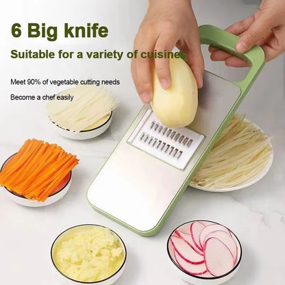 5-in-1 Stainless Steel Multifunctional Vegetable Slicer Cutter