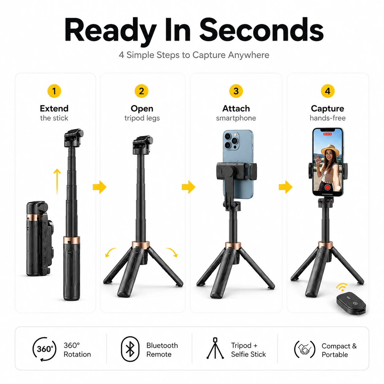 Creator Pro 4-in-1 Selfie Stick
