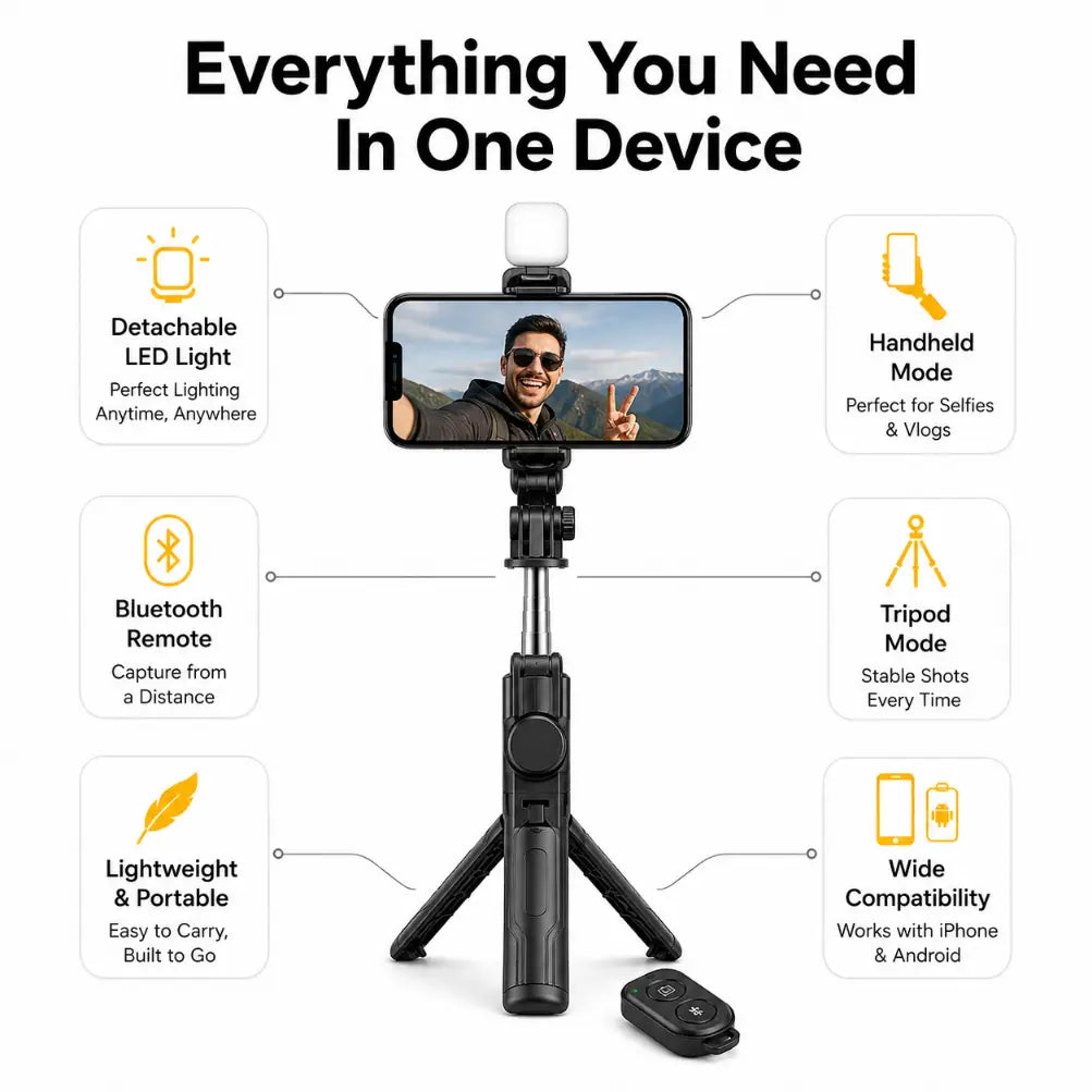 Creator Pro 3-in-1 Selfie Stick
