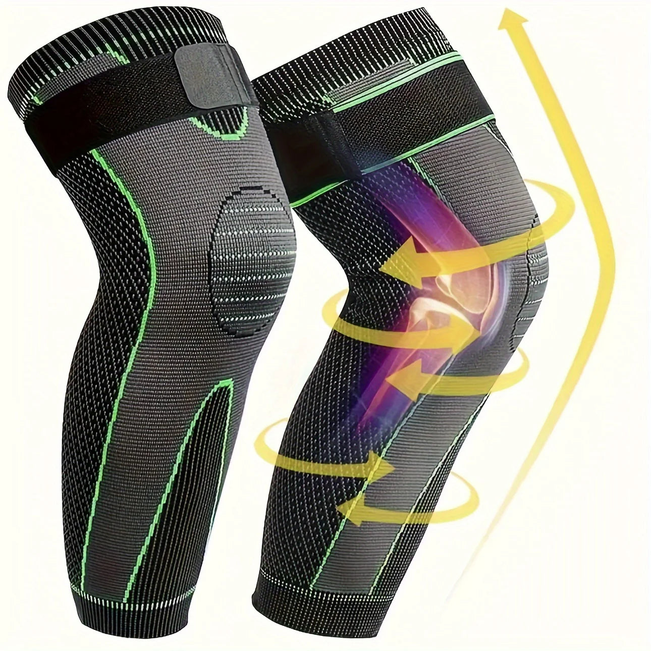2pcs Adjustable Long Compression Knee Pads